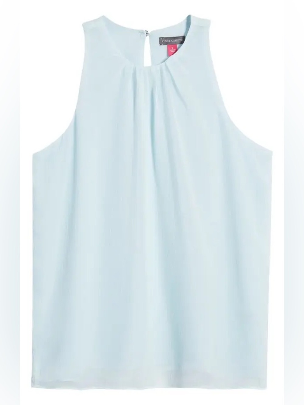 Vince Camuto Blue Sleeveless Chiffon Blouse Size Medium